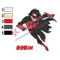 Robin Fanart Teen Titans Embroidery Design